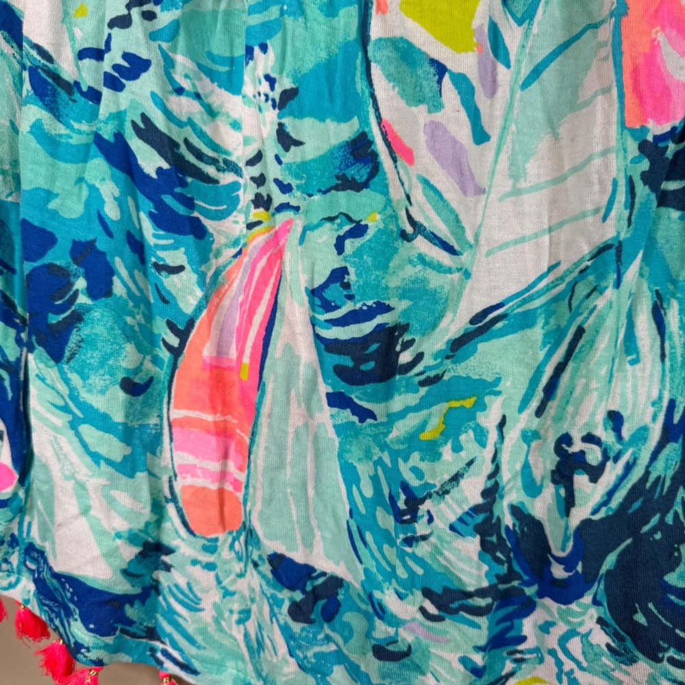Lilly Pulitzer Palma "Hey Bay Bay" Sailboat Pattern Tube Top Small - Picture 5 of 13